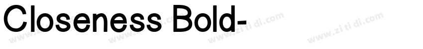 Closeness Bold字体转换